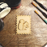 Stamped Squirrel Fridge Magnet