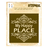 My Happy Place Stencil with Border