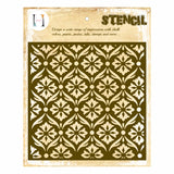 Victorian Floral Background Stencil A