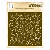 Floral Swirling Stencil