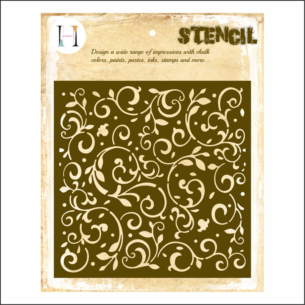 Vintage Flourish Background Stencil C – Handilane