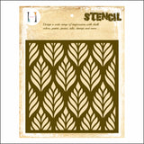 Leaf Flourish Background Stencil B