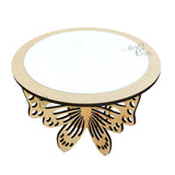 Butterfly Cutwork Table with White Acrylic Base