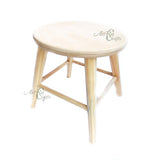 Small Nordic Style Wooden Round Stool