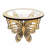 Butterfly Table with Transparent Acrylic Base