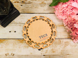 Circle Coasters With Hearts With Stand