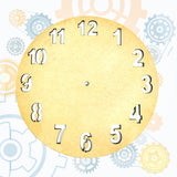 Circle Round Clock with Numbers Cutting