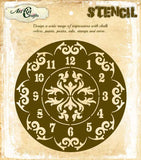 Clock Border Stencil 6X6 Inches