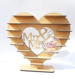 Heart Shaped Mr and Mrs Chocolate Display