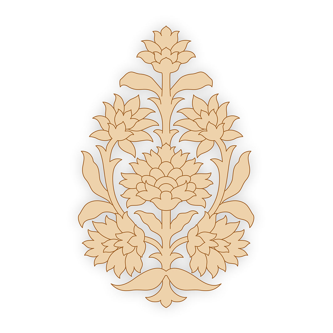 Parsian Floral Motif Pre Marked Cutout A