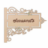 Hanging Victorian Nameplate with Rectangle Plank