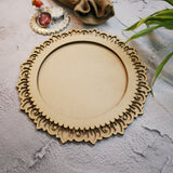 Circular Floral Pooja Thali Platter