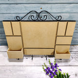 Dining Wall Caddy Wrought Iron Cup Holder