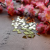 Triangle Shaped Golden Mirrors for Lippan Art