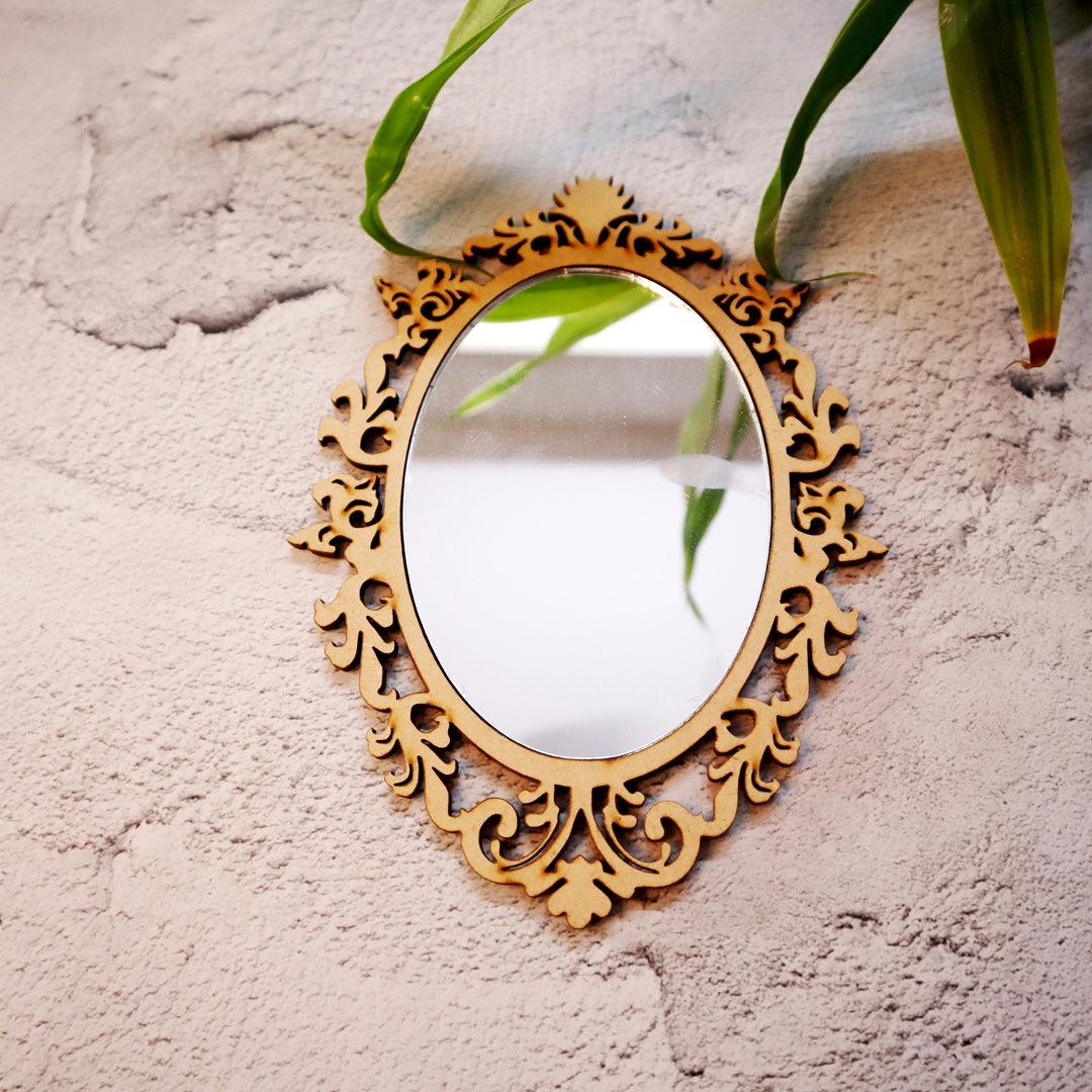 Ornate Oval Cutwork Mirror