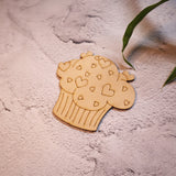 Cupcake with hearts Fridge Magnet Cut Out