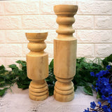 Wooden Candle Pillar Set A