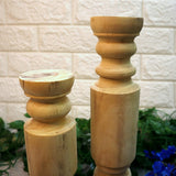 Wooden Candle Pillar Set A