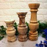 Wooden Candle Pillar Set C