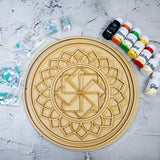 Lippan Mud Mirror Wall Panel DIY Kit - Swastik Mandala