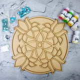 Lippan Mud Mirror Wall Panel DIY Kit - Padma Chakra Mandala