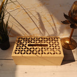 Cutwork Tissue Box with Geometric Florals