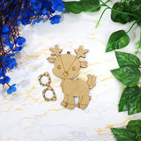 Cute Baby Reindeer Christmas 3D Ornament