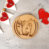 Valentine Starry Couple 3D Fridge Magnet and Plank