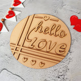 Valentine Hello Love Plank