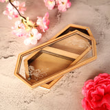 Valentine Hexangle Jewelry Gift Box with Engraved Acrylic Lid