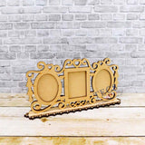 Mini Standing Photo Frame with Triple Slots