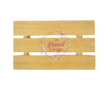 Natural Wood Palate Style Name Plate