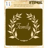 Wreath with Family Stencil