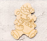 Playful Teddy Fridge Magnet Cutout