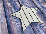 Patchwork Stripped Star Plaque