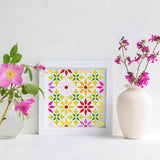 Flower background Stencil 12"