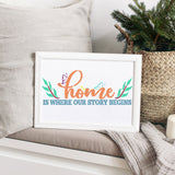 Home Our Story Stencil