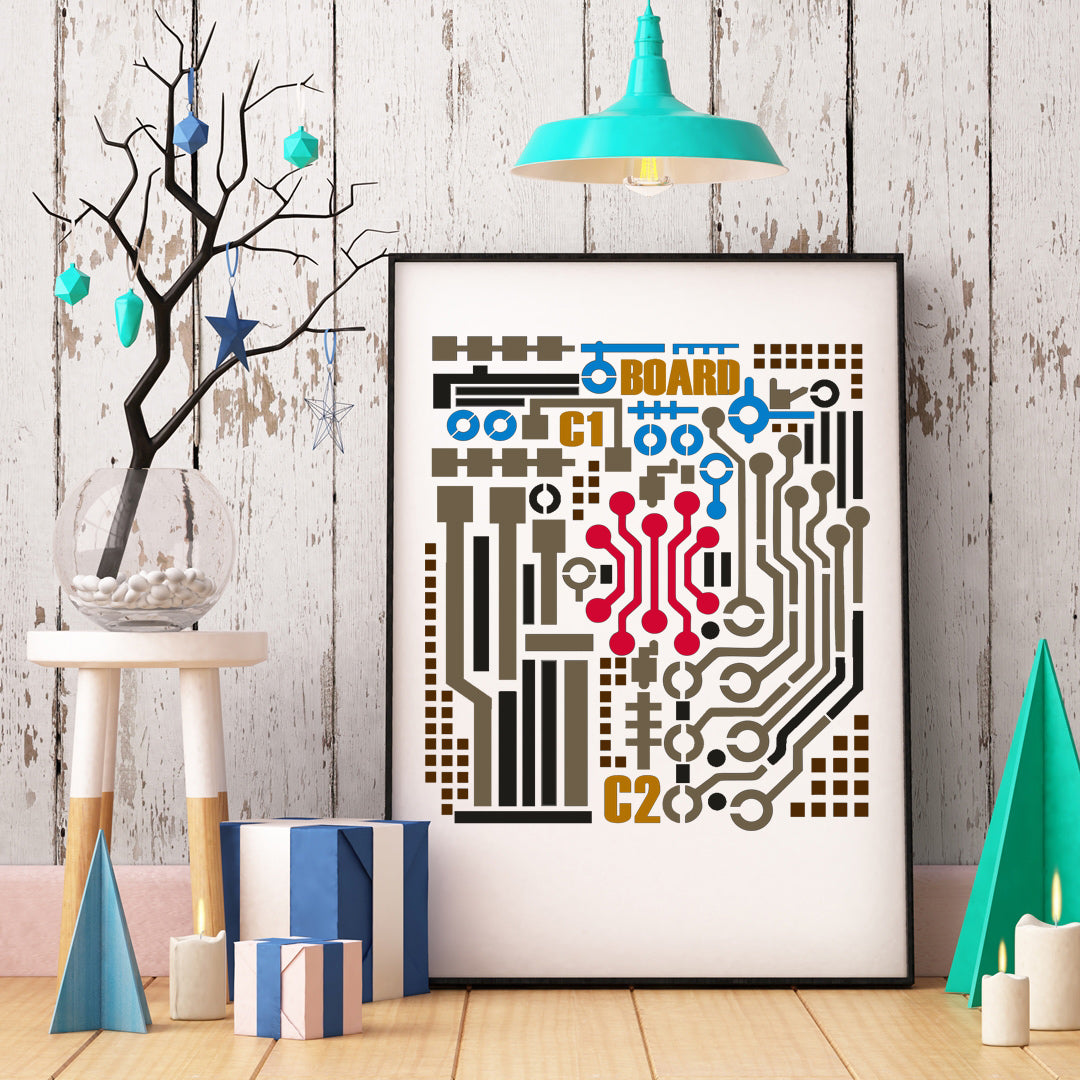 Circuit Background stencil