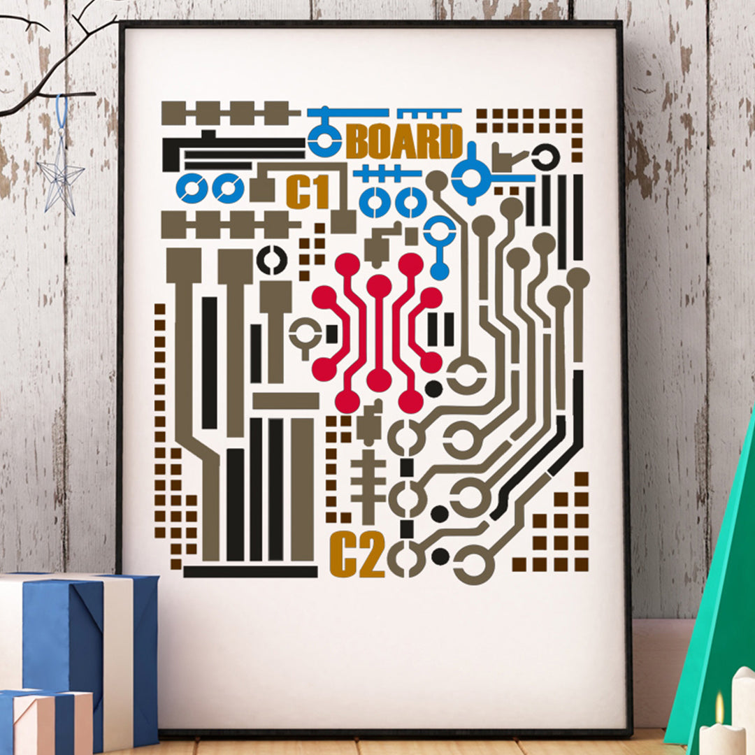 Circuit Background stencil