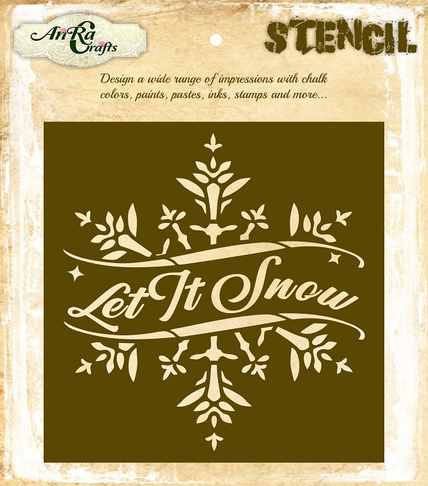 Let It Snow Stencil Handilane