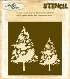 Pine Tree Background Stencil