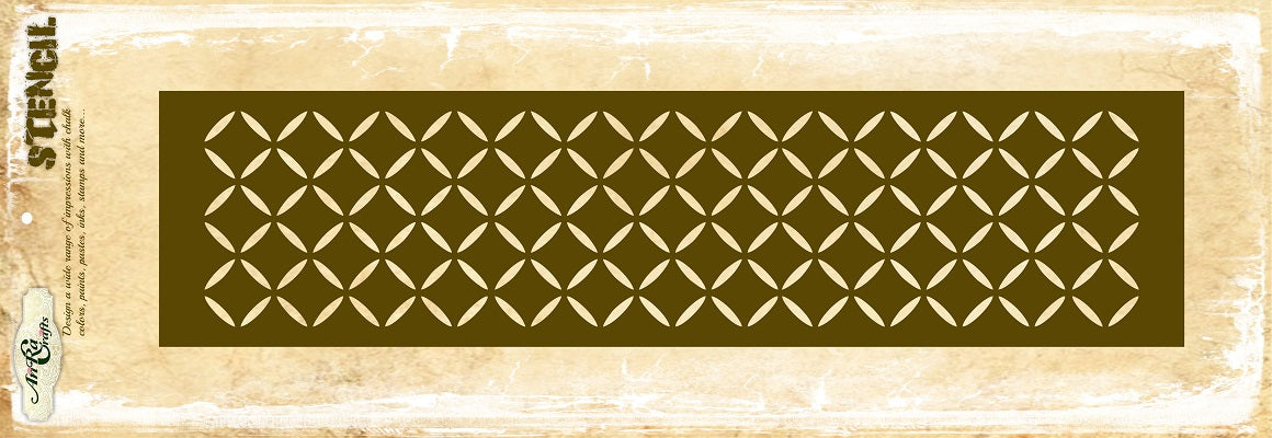 Checkered Border Stencil 1