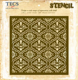 Intricate Damask Tile Stencil