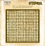 Distressed Checks Stencil