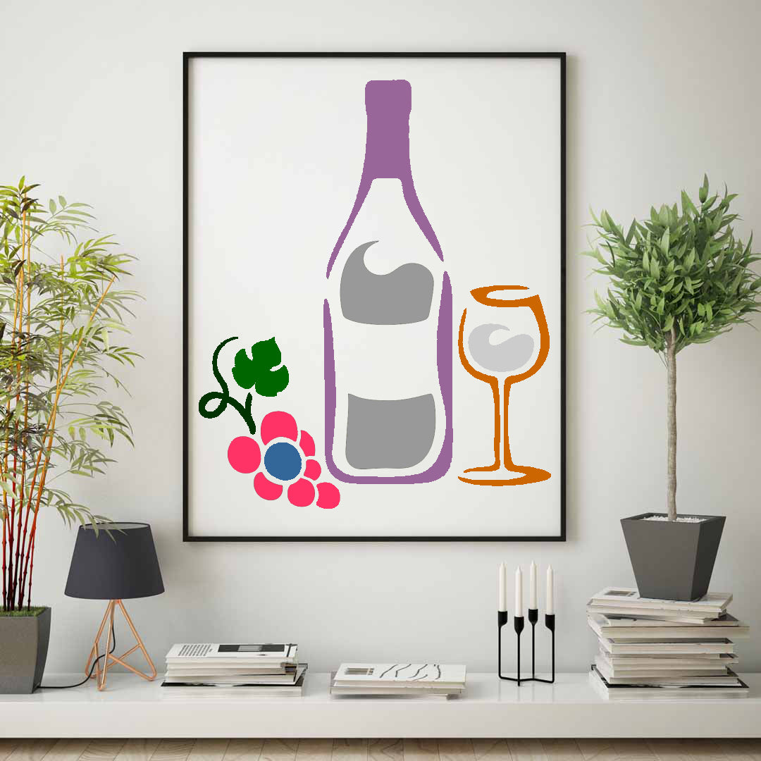 Wine & Dine Stencil