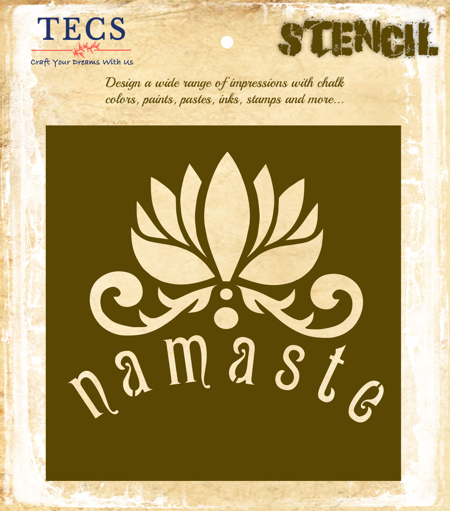 Lotus Namaste Stencil