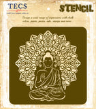 Solace in Peace Buddha Stencil