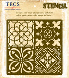 4 in 1 Tiles Patterns Stencil - 1