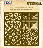 4 in 1 Tiles Patterns Stencil - 2