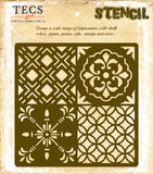 4 in 1 Tiles Patterns Stencil - 3